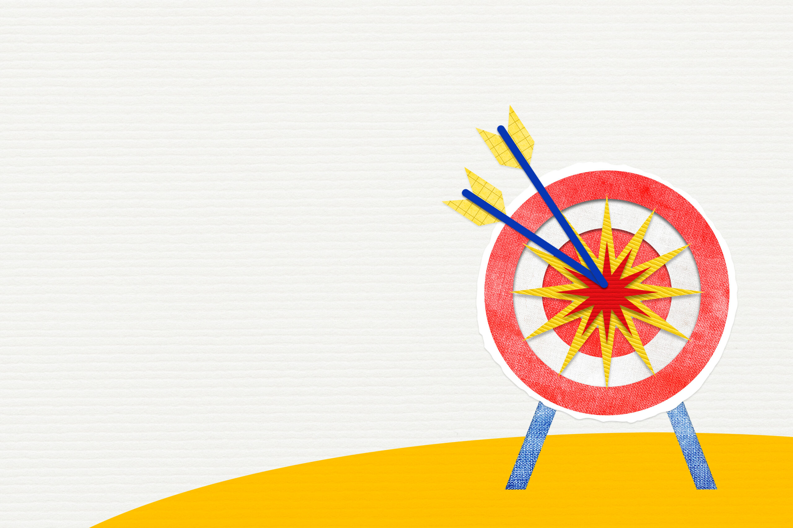 Colorful Business Goals and Target with Dart and Arrow Remixed M