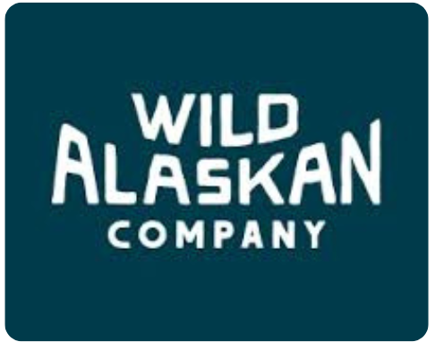 Wild Alaskan Company logo in white on a teal background.