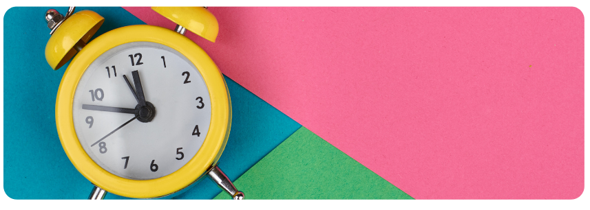 Yellow alarm clock on a colorful background symbolizing competition for viewer time in the Netflix and Spotify podcast distribution partnership.